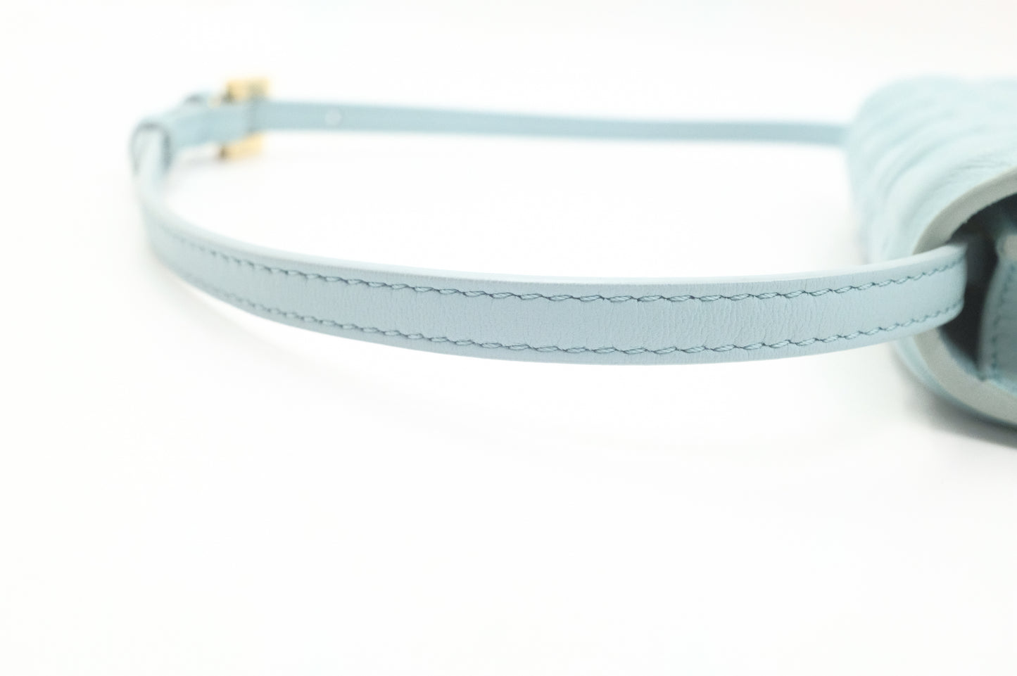 Fendi Baguette Wallet on Chain in Blue Nappa Leather