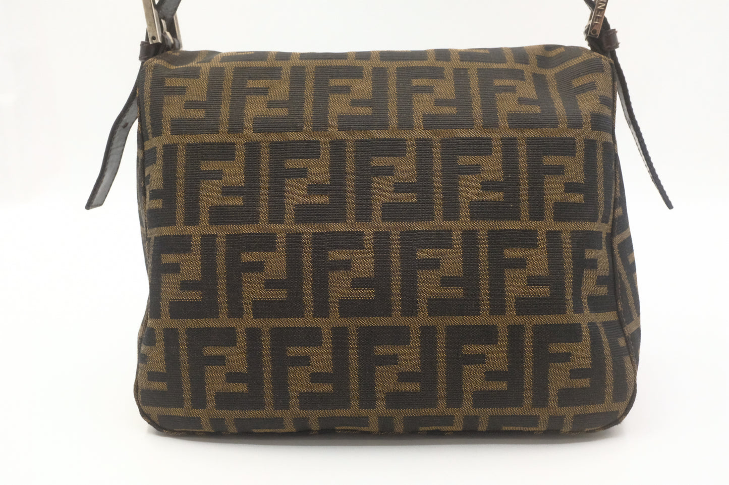 Fendi Double Flap Baguette in Zucca Canvas