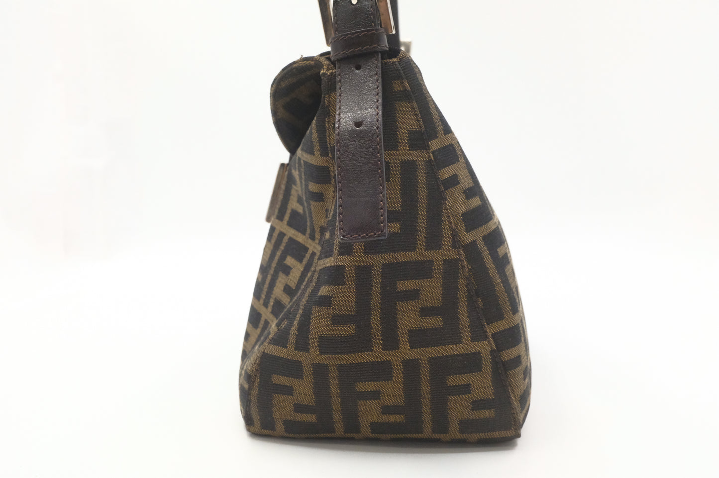 Fendi Double Flap Baguette in Zucca Canvas