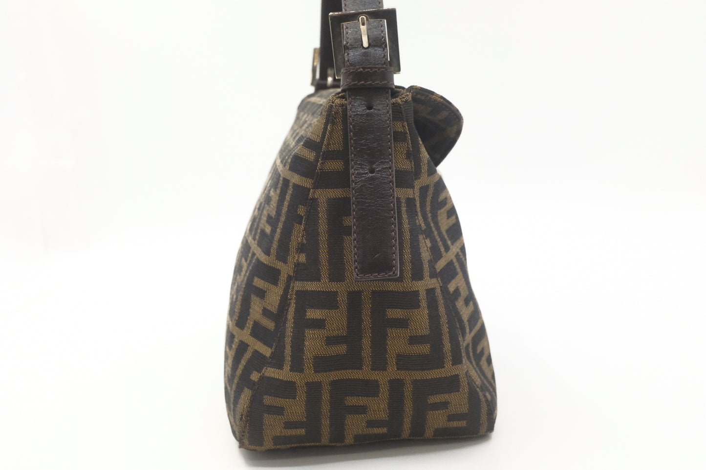 Fendi Double Flap Baguette in Zucca Canvas