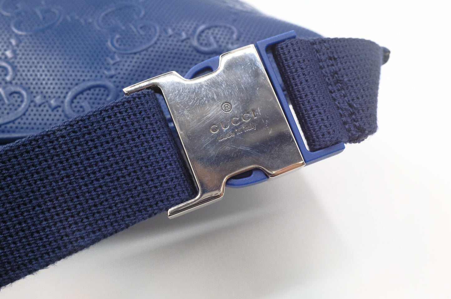 Gucci Belt Bag in Blue GG Leather