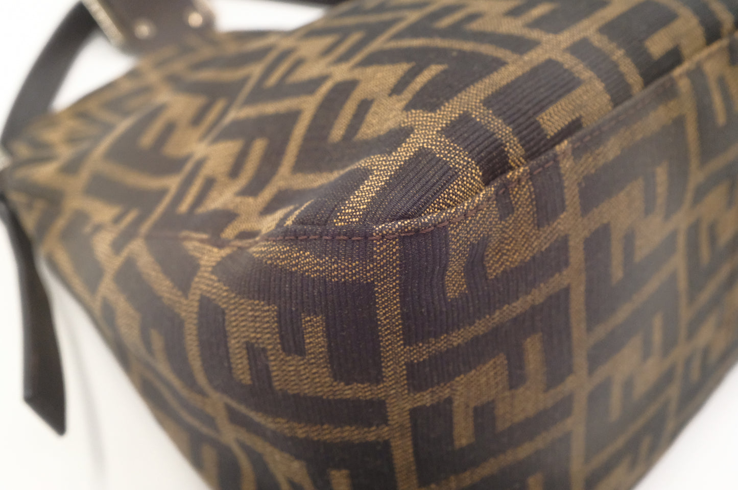 Fendi Double Flap Baguette in Zucca Canvas