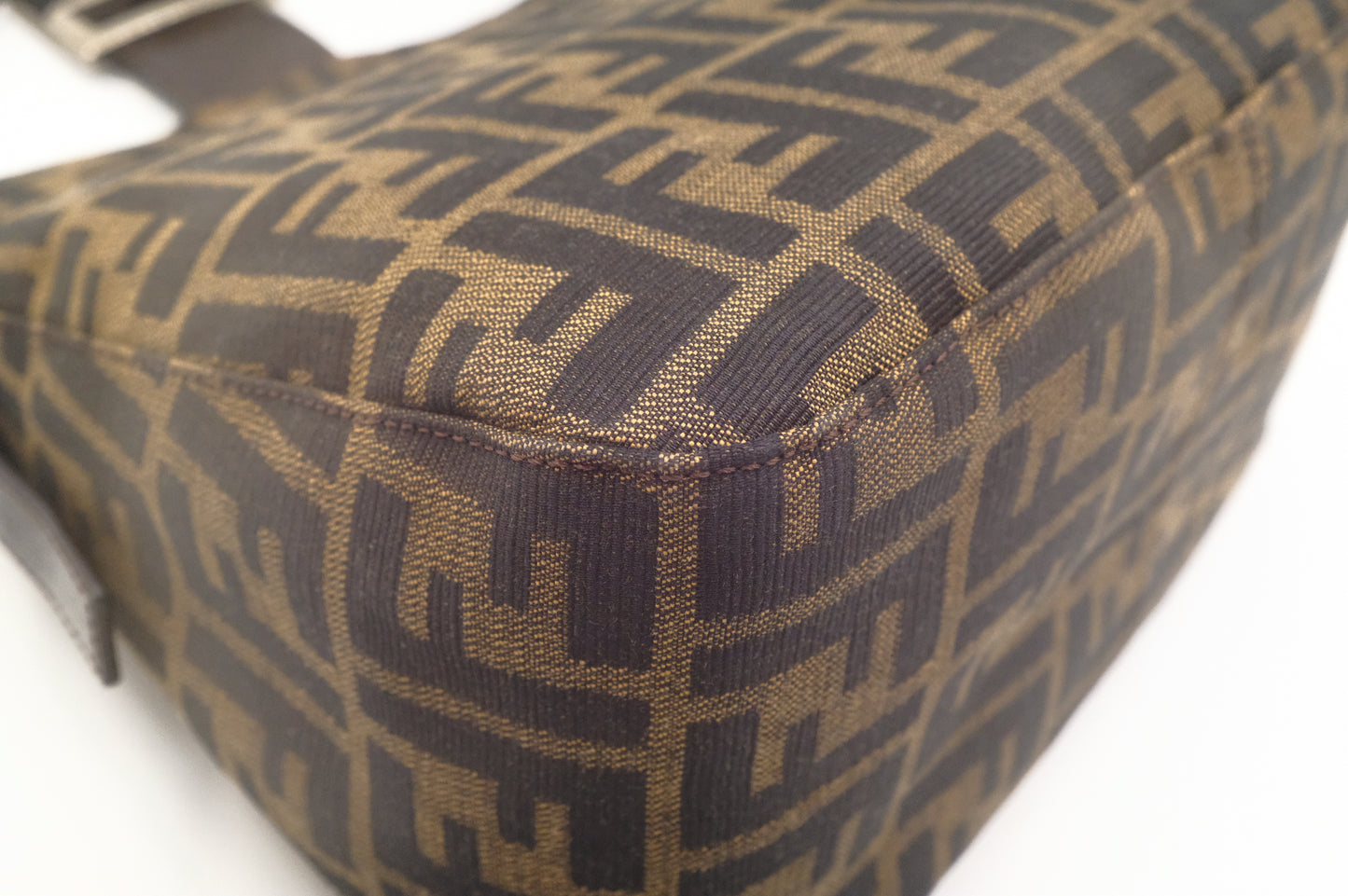 Fendi Double Flap Baguette in Zucca Canvas