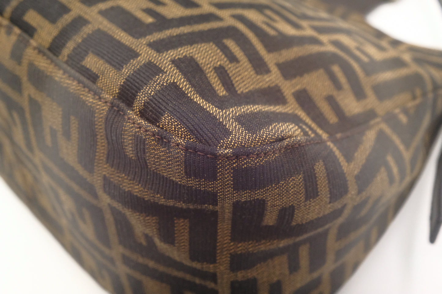 Fendi Double Flap Baguette in Zucca Canvas