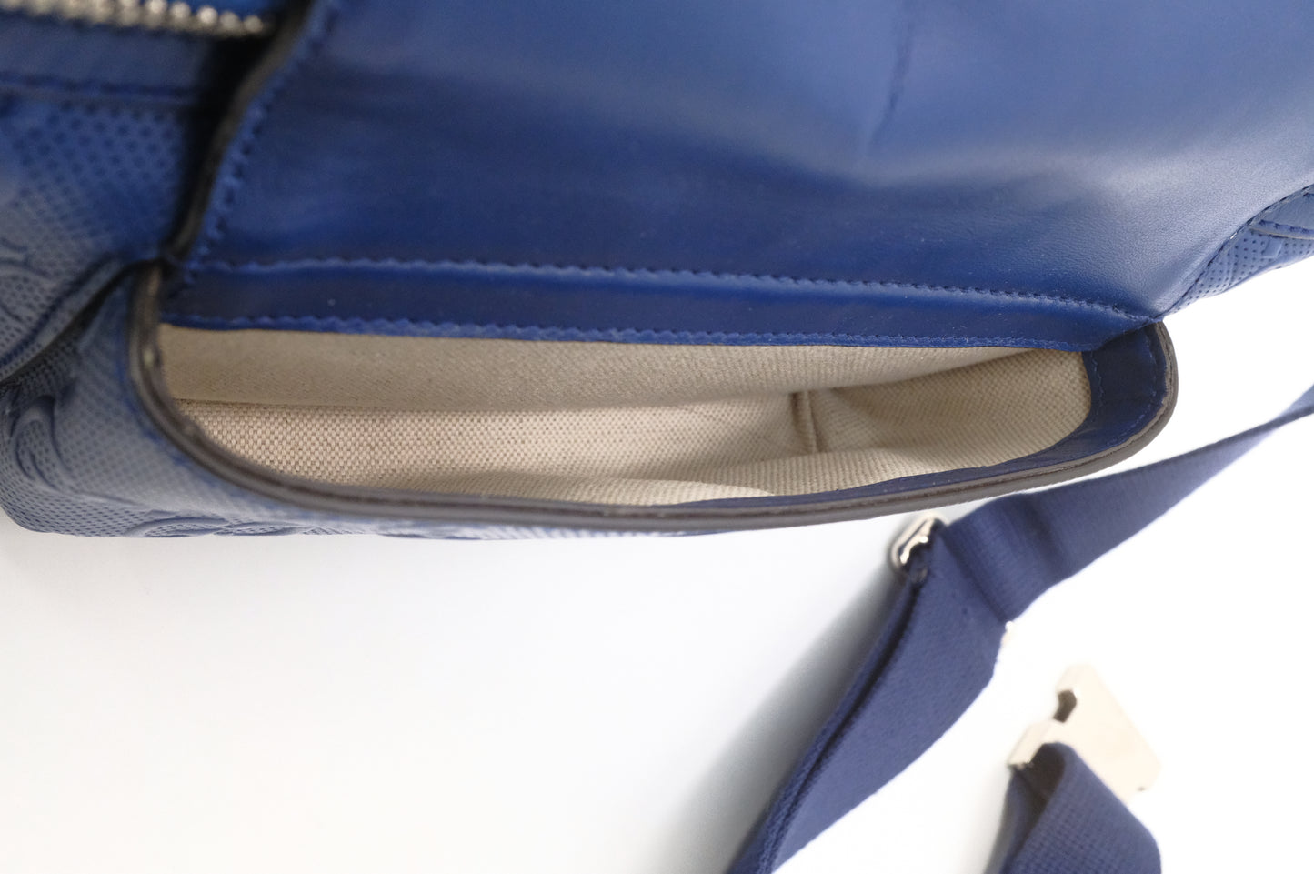 Gucci Belt Bag in Blue GG Leather