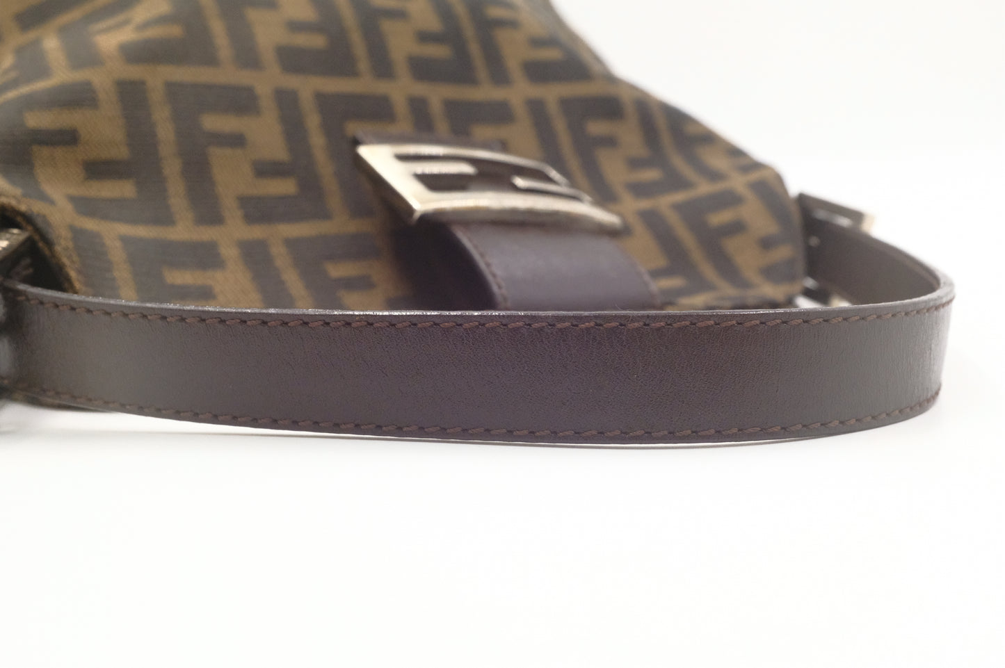 Fendi Double Flap Baguette in Zucca Canvas