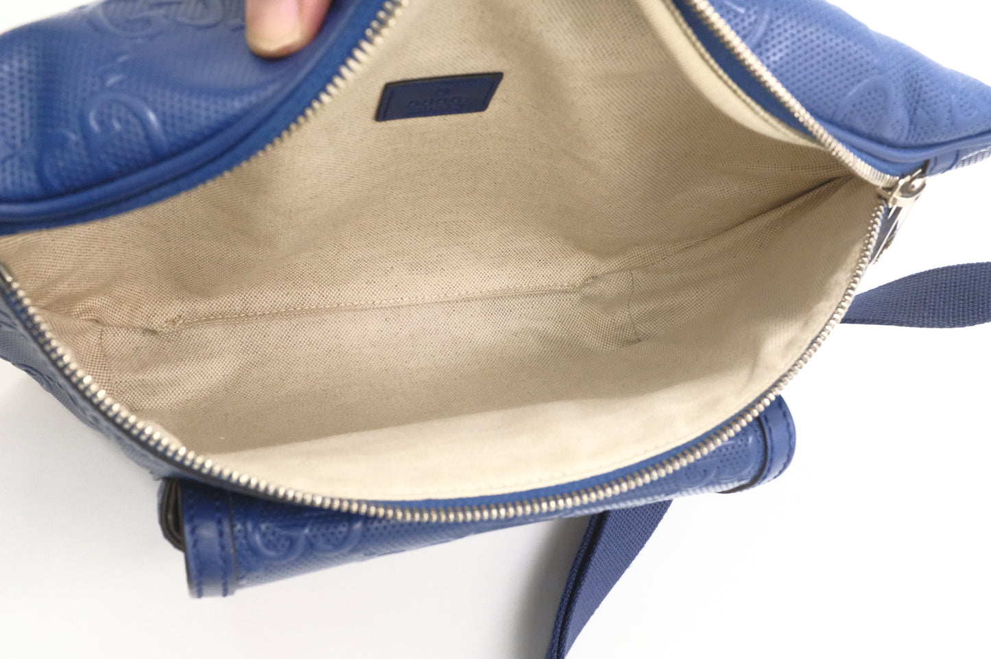 Gucci Belt Bag in Blue GG Leather