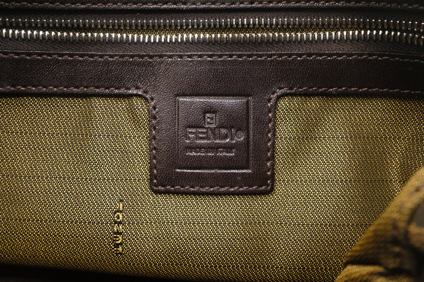 Fendi Double Flap Baguette in Zucca Canvas
