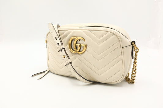 Gucci Marmont Crossbody in White Leather