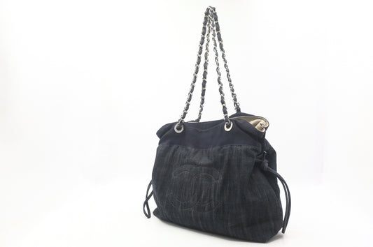 Chanel CC Chain Shoulder Bag in Denim