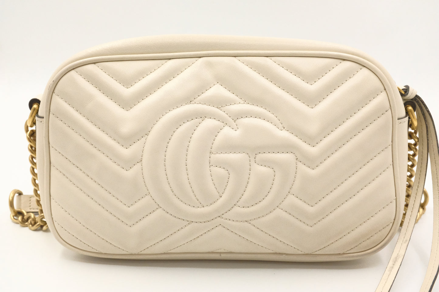 Gucci Marmont Crossbody in White Leather