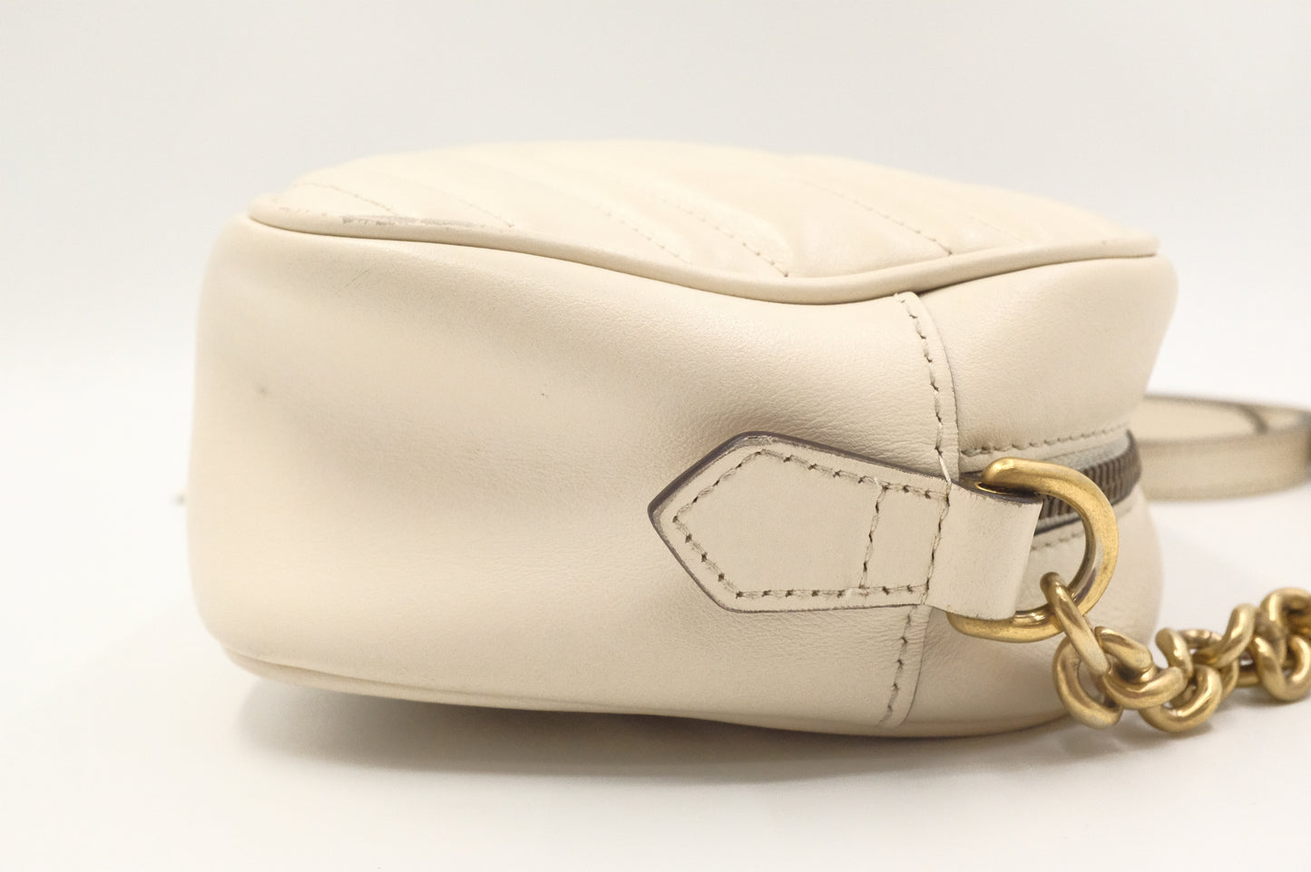 Gucci Marmont Crossbody in White Leather