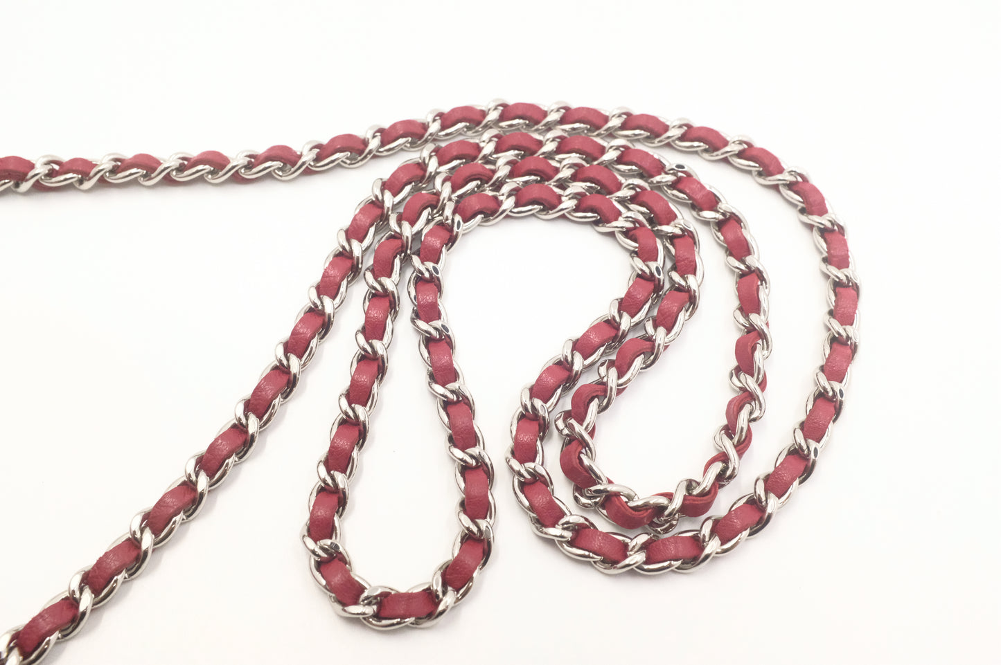 Chanel Wallet on Chain in Red Matelasse Leather