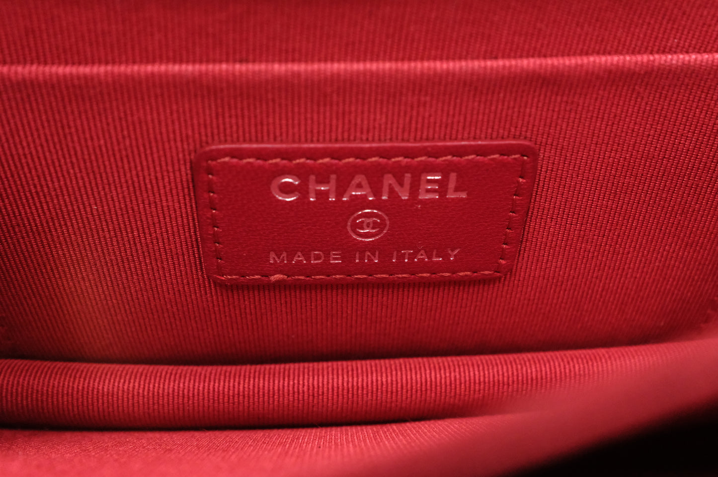 Chanel Wallet on Chain in Red Matelasse Leather
