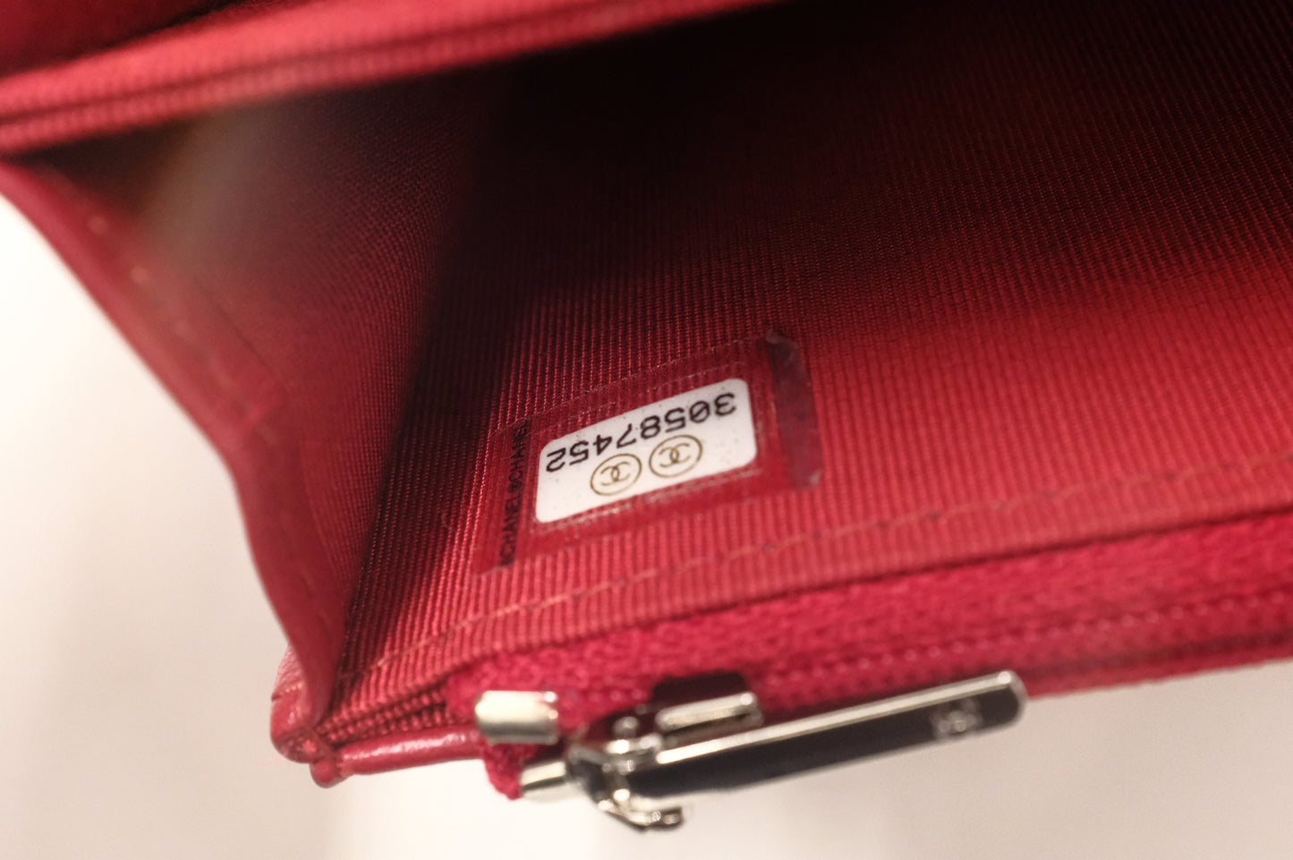Chanel Wallet on Chain in Red Matelasse Leather
