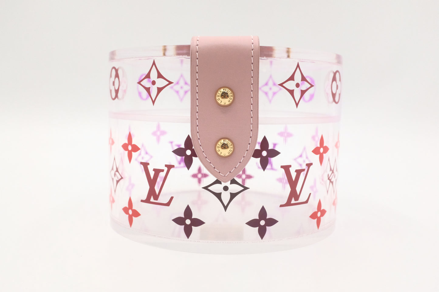 Louis Vuitton Scott Box in Clear PVC and Pink Leather