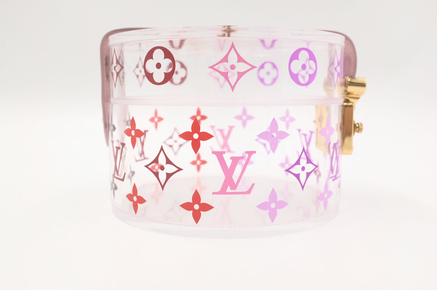 Louis Vuitton Scott Box in Clear PVC and Pink Leather