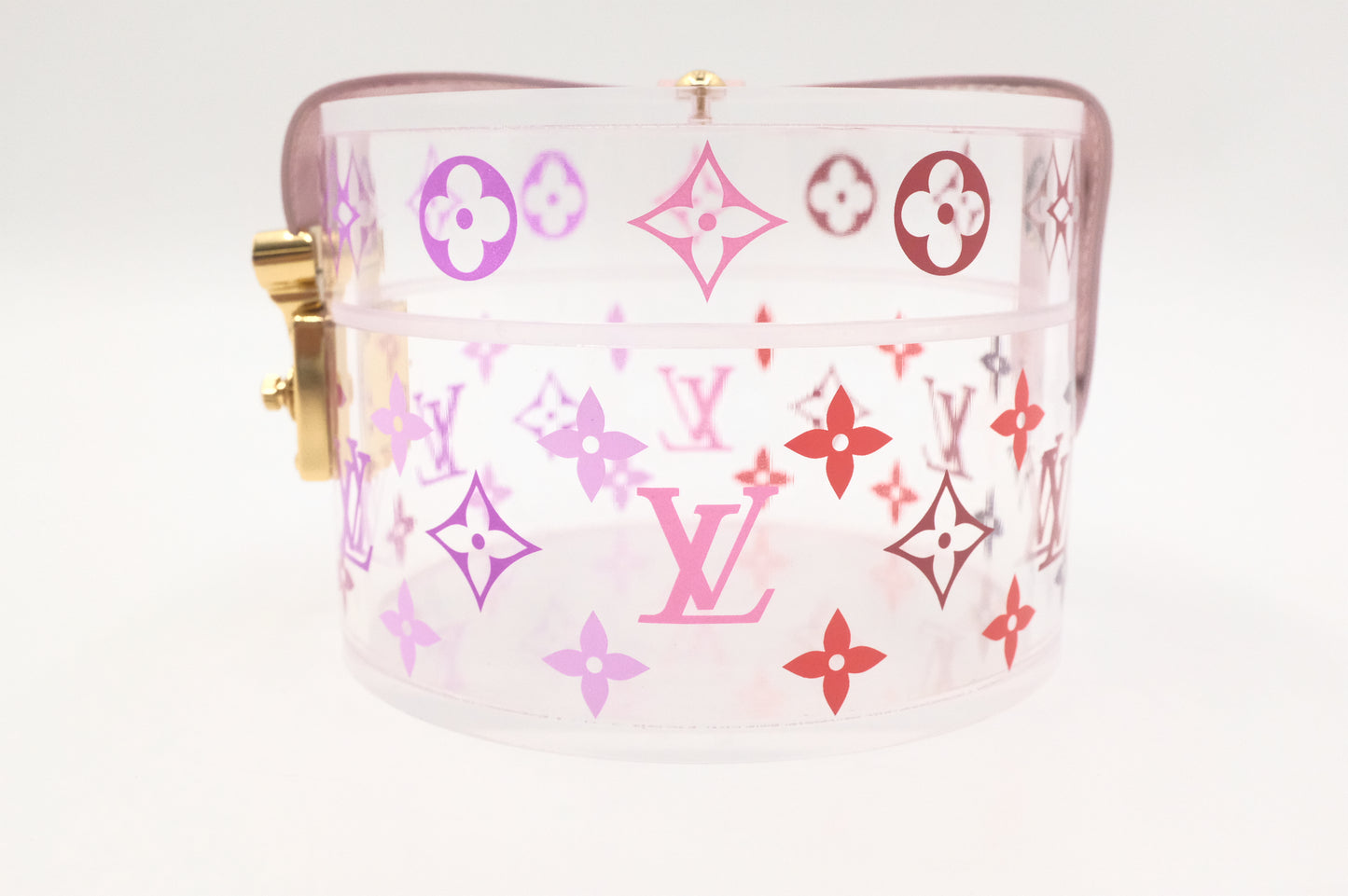 Louis Vuitton Scott Box in Clear PVC and Pink Leather