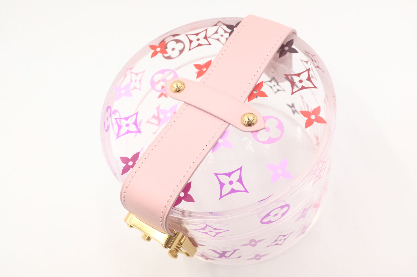 Louis Vuitton Scott Box in Clear PVC and Pink Leather