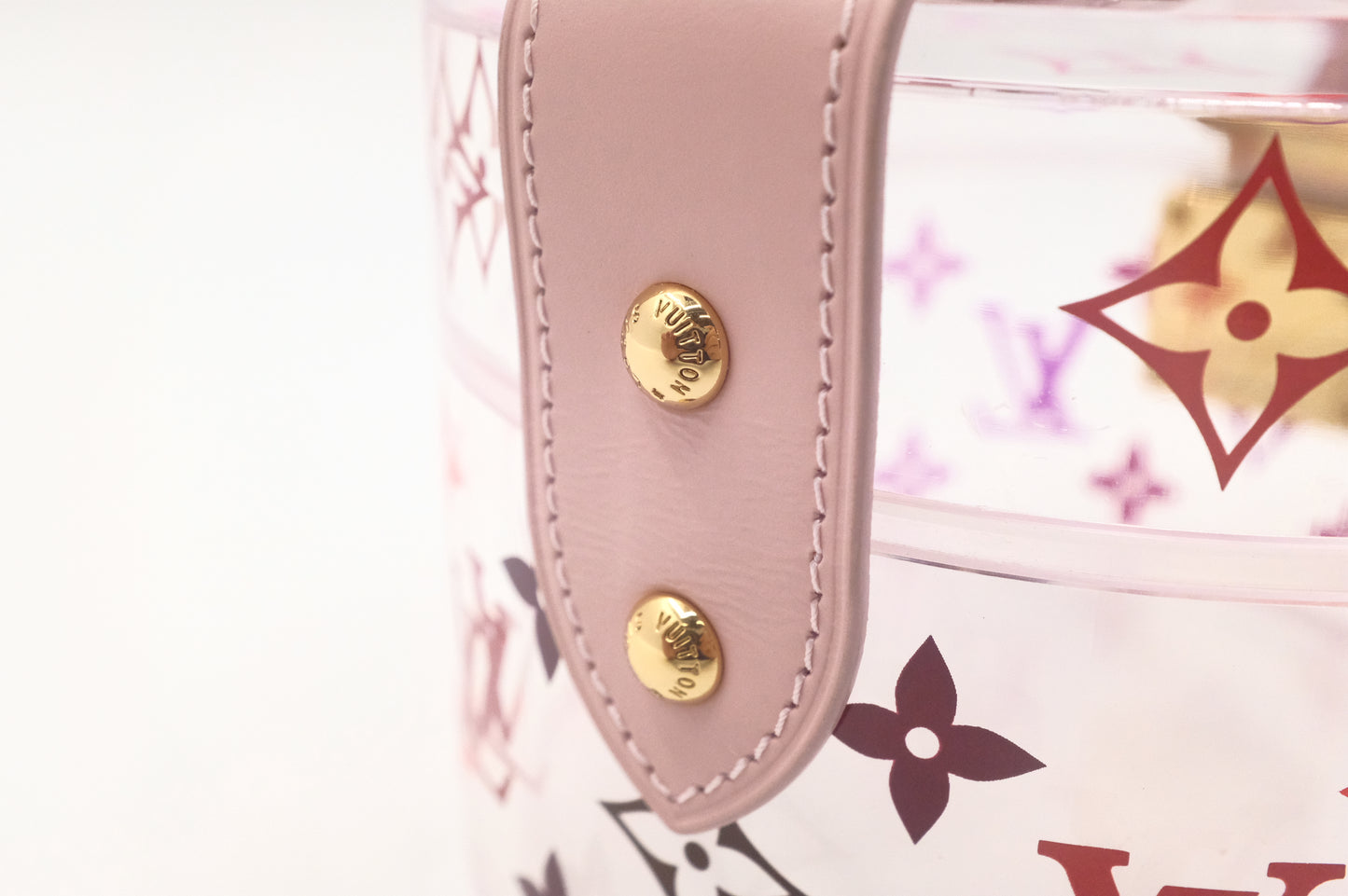 Louis Vuitton Scott Box in Clear PVC and Pink Leather