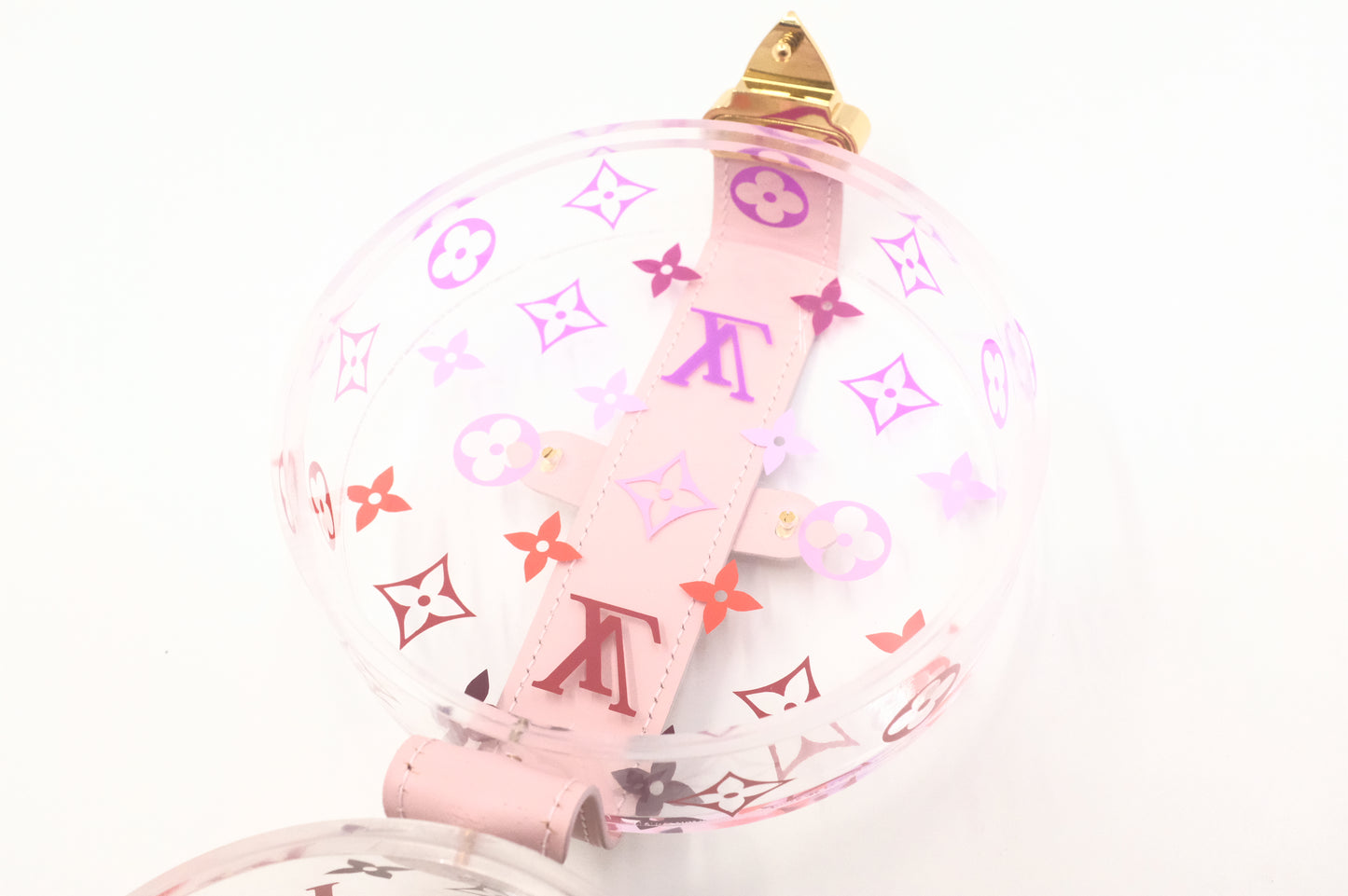 Louis Vuitton Scott Box in Clear PVC and Pink Leather