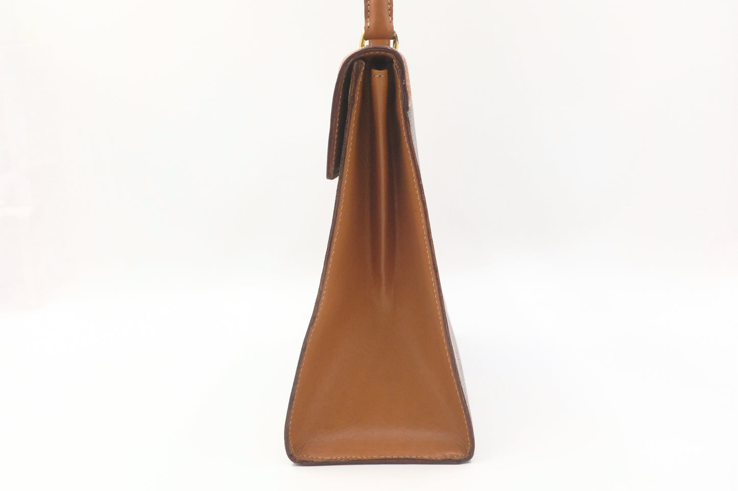 Celine Top Handle Bag in Brown Macadam Canvas