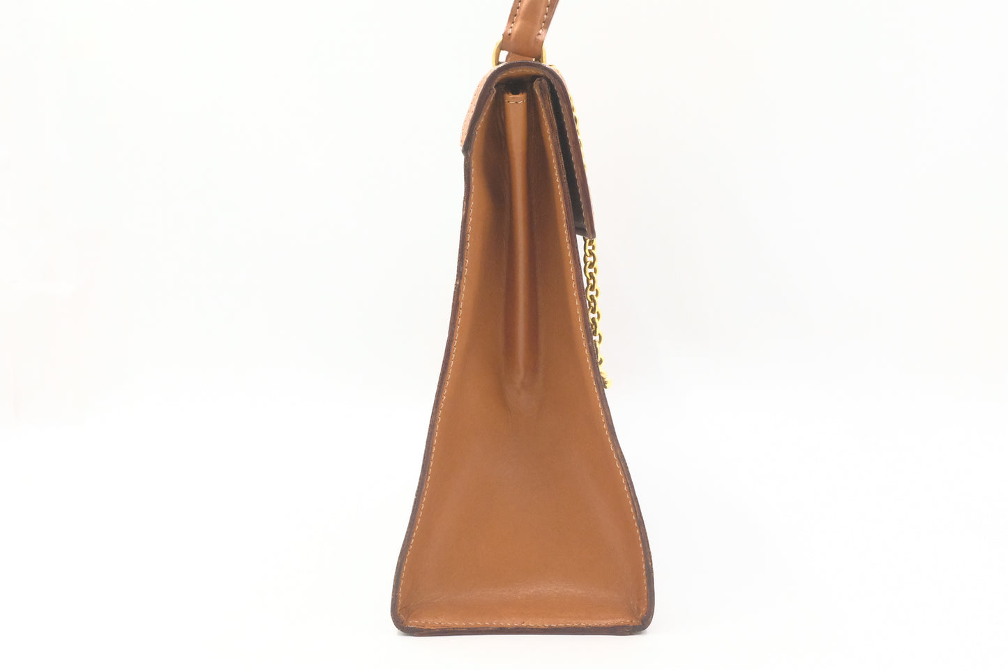 Celine Top Handle Bag in Brown Macadam Canvas
