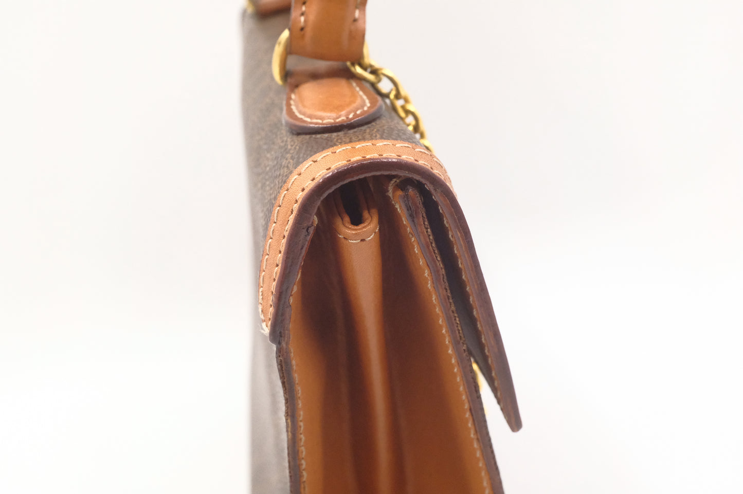 Celine Top Handle Bag in Brown Macadam Canvas