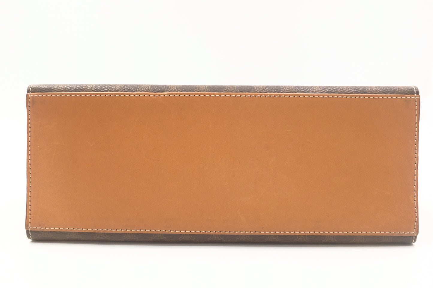 Celine Top Handle Bag in Brown Macadam Canvas