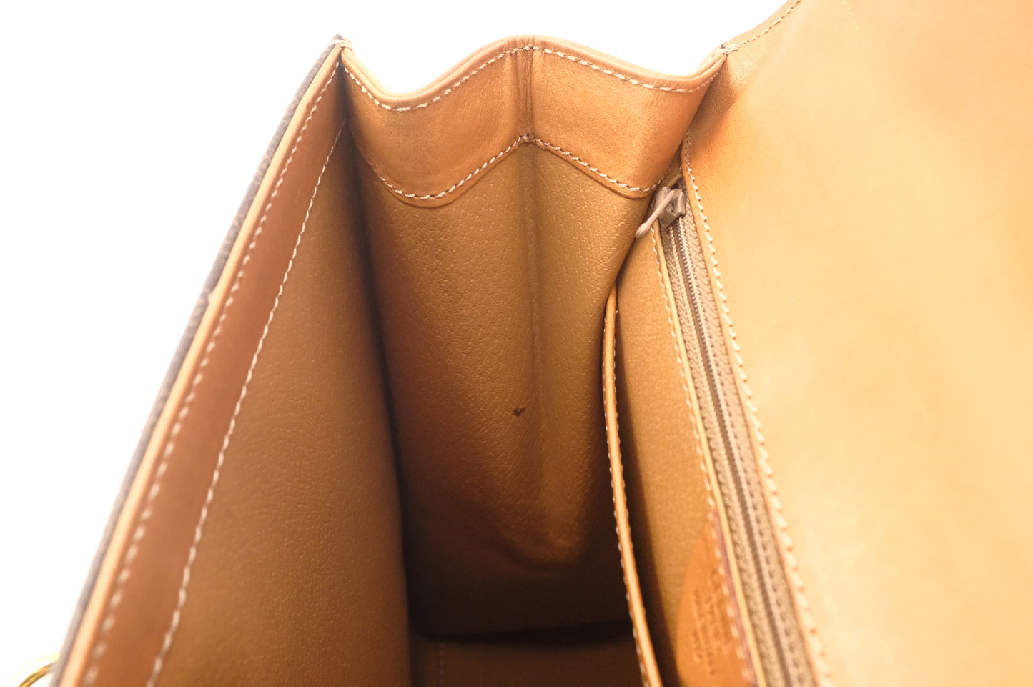 Celine Top Handle Bag in Brown Macadam Canvas