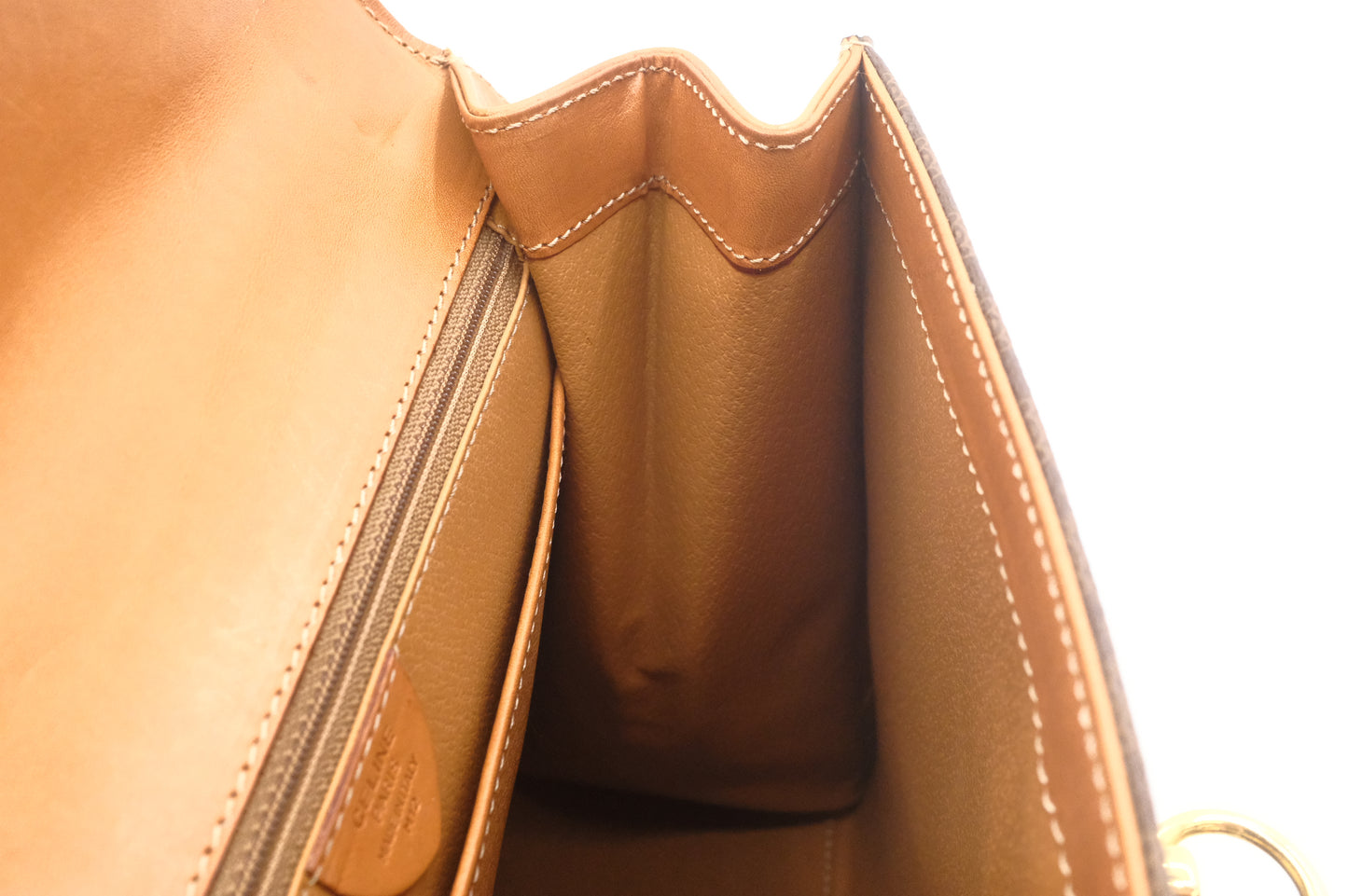 Celine Top Handle Bag in Brown Macadam Canvas