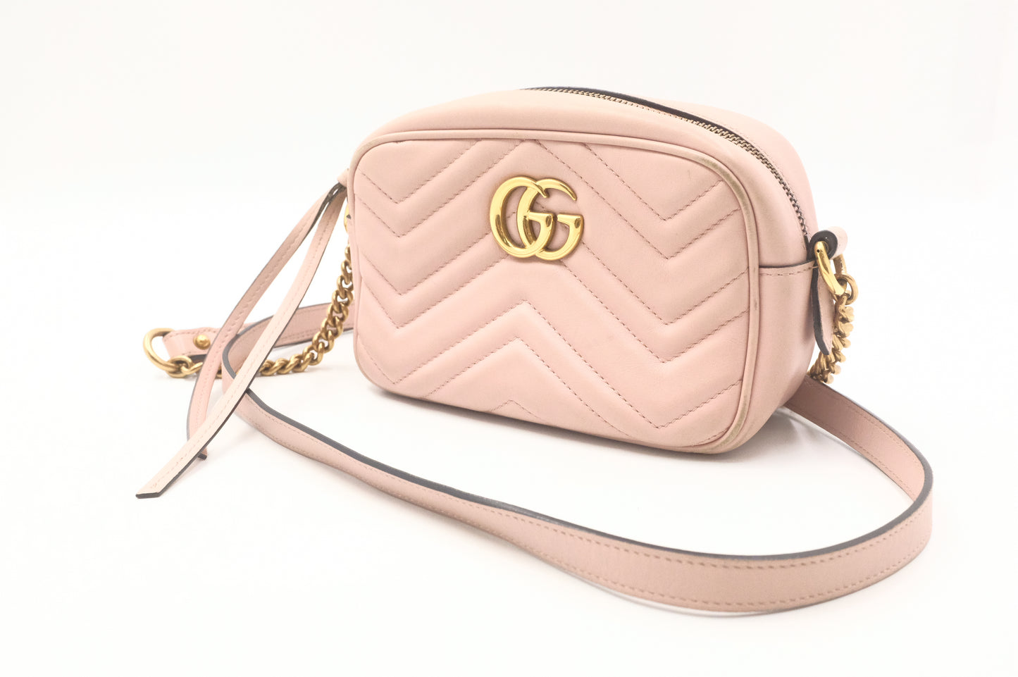 Gucci Marmont Crossbody in Pink Leather