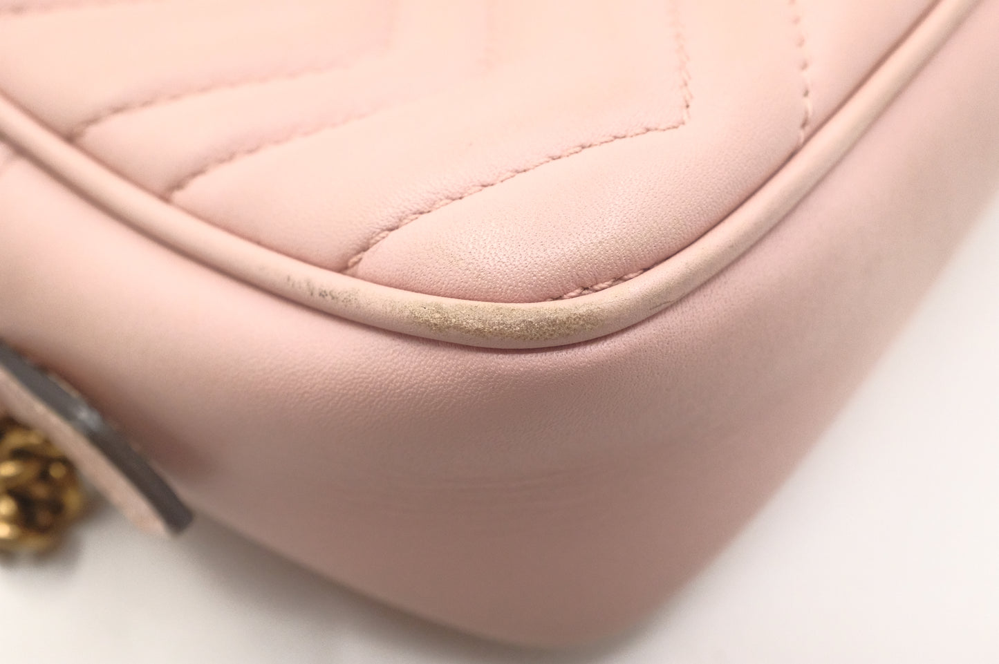 Gucci Marmont Crossbody in Pink Leather