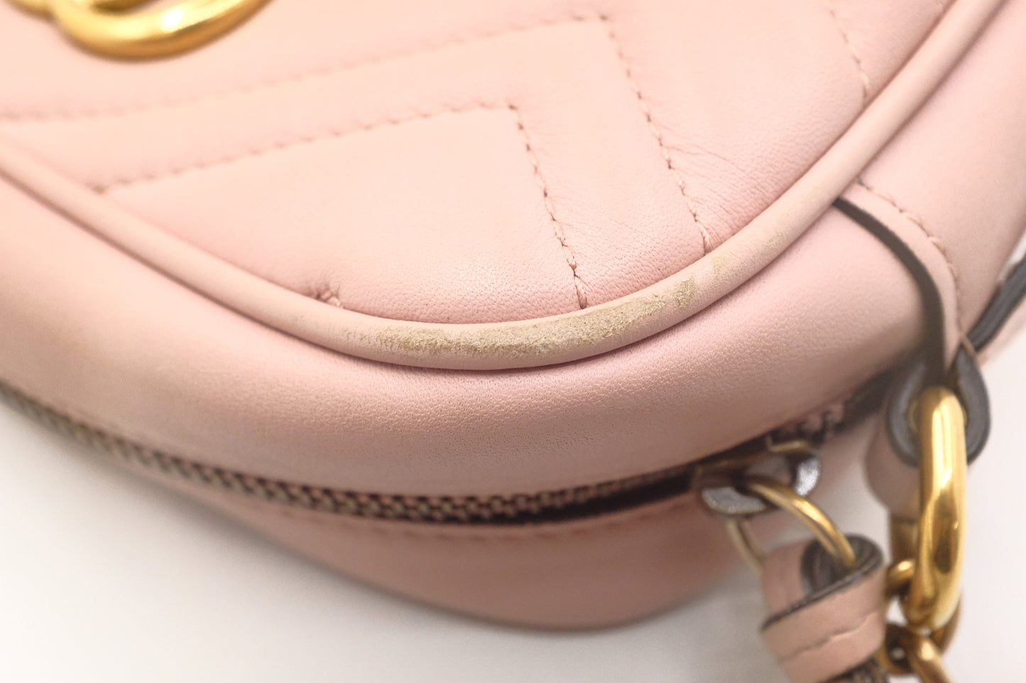 Gucci Marmont Crossbody in Pink Leather