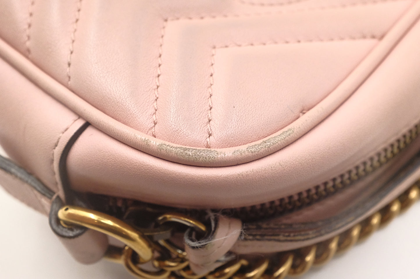 Gucci Marmont Crossbody in Pink Leather