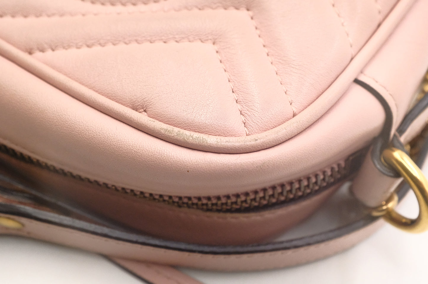 Gucci Marmont Crossbody in Pink Leather