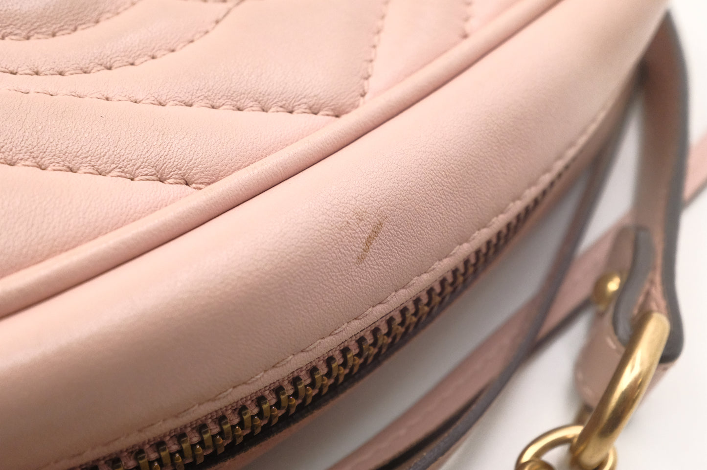 Gucci Marmont Crossbody in Pink Leather