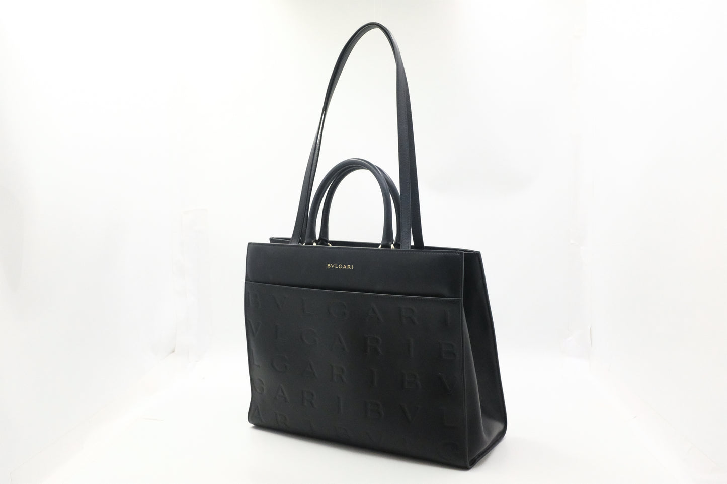 Bvlgari Inifinitum Tote in Black Leather