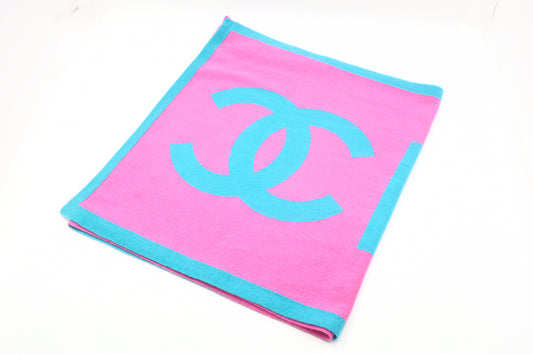 Chanel Scarf in Pink and Blue Cashmere