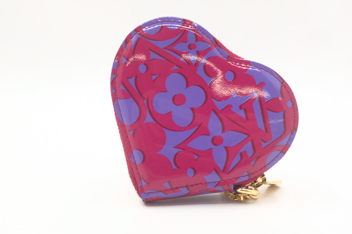 Louis Vuitton Sweet Monogram Heart Zippy in Pink and Purple Vernis Leather