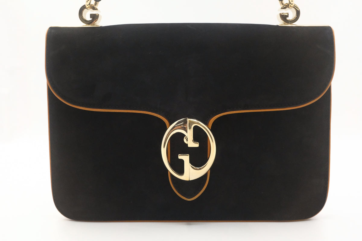 Gucci Handbag in Black Suede