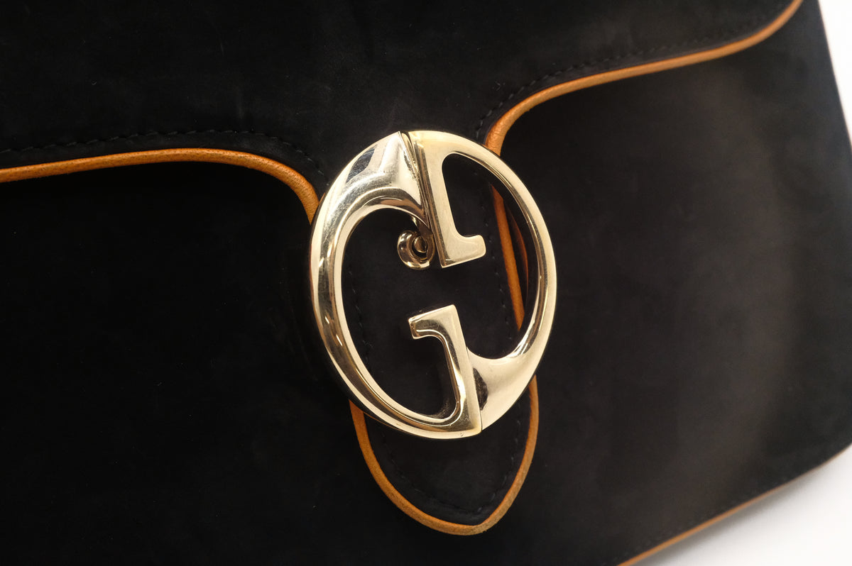 Gucci Handbag in Black Suede