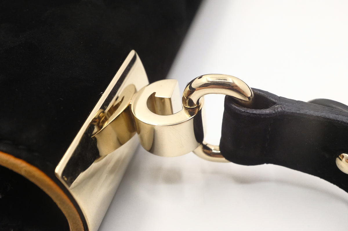 Gucci Handbag in Black Suede