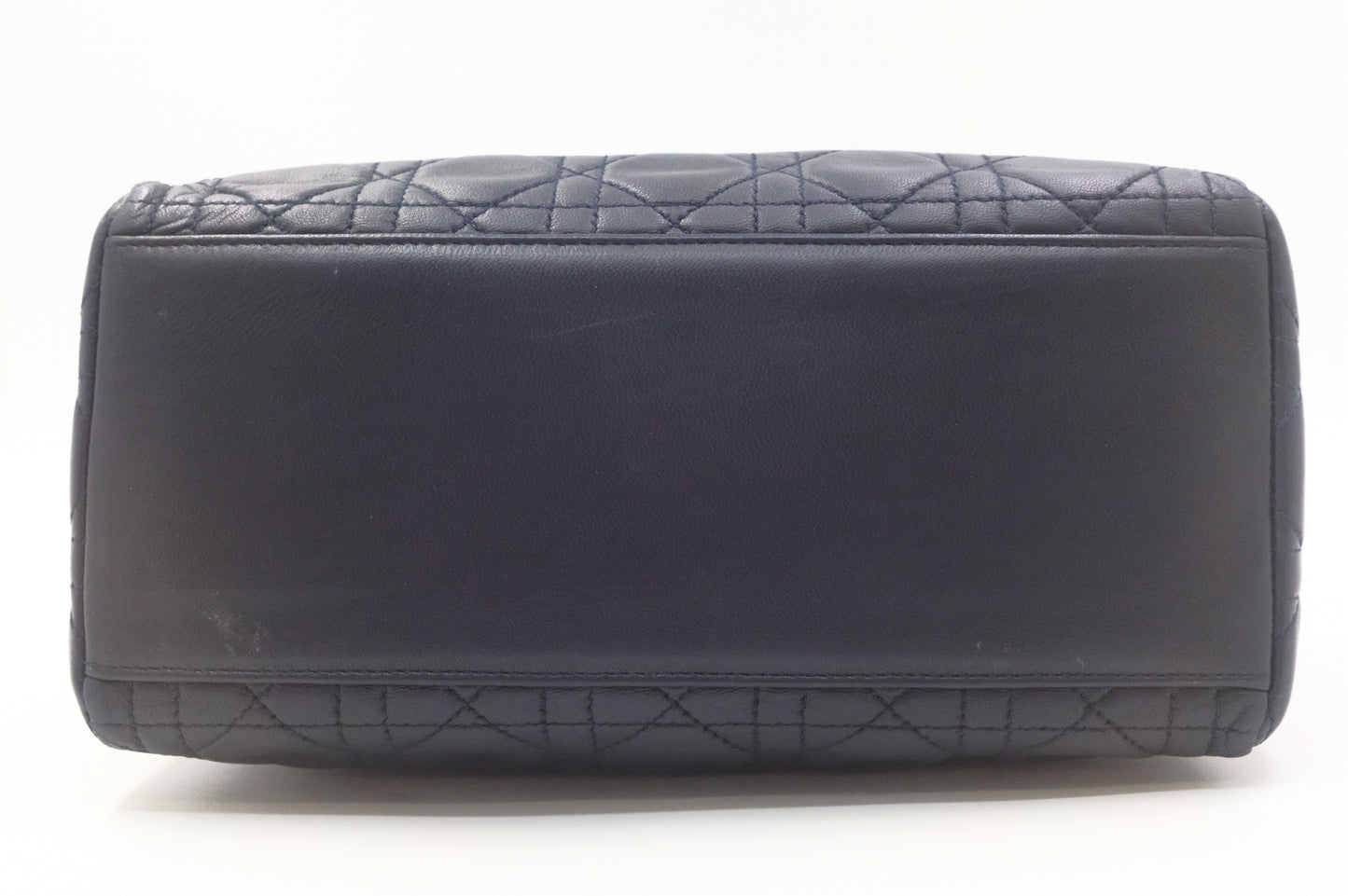 Dior Medium Lady Dior in Navy Blue Cannage Leather