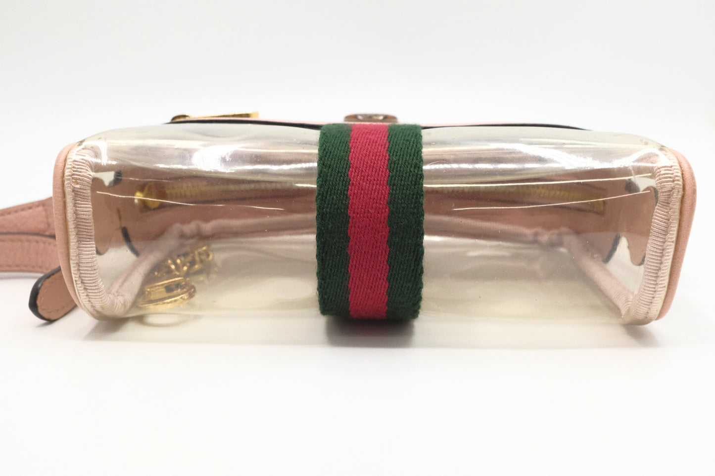 Gucci Ophidia Crossbody in Clear PVC and Pink Leather