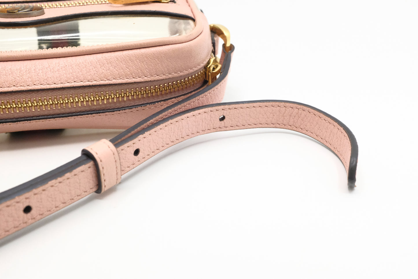 Gucci Ophidia Crossbody in Clear PVC and Pink Leather
