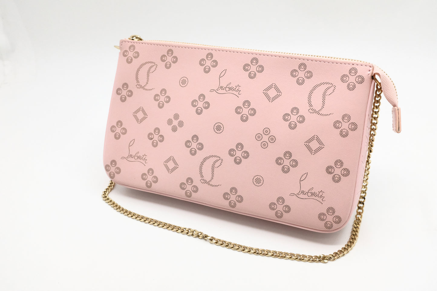 Louboutin Loubila Chain Bag in Pink Loubinthesky Leather