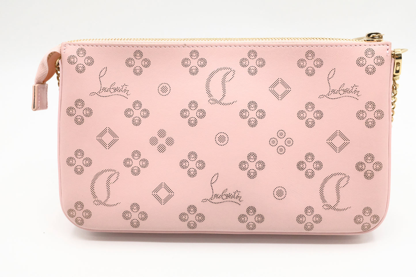 Louboutin Loubila Chain Bag in Pink Loubinthesky Leather