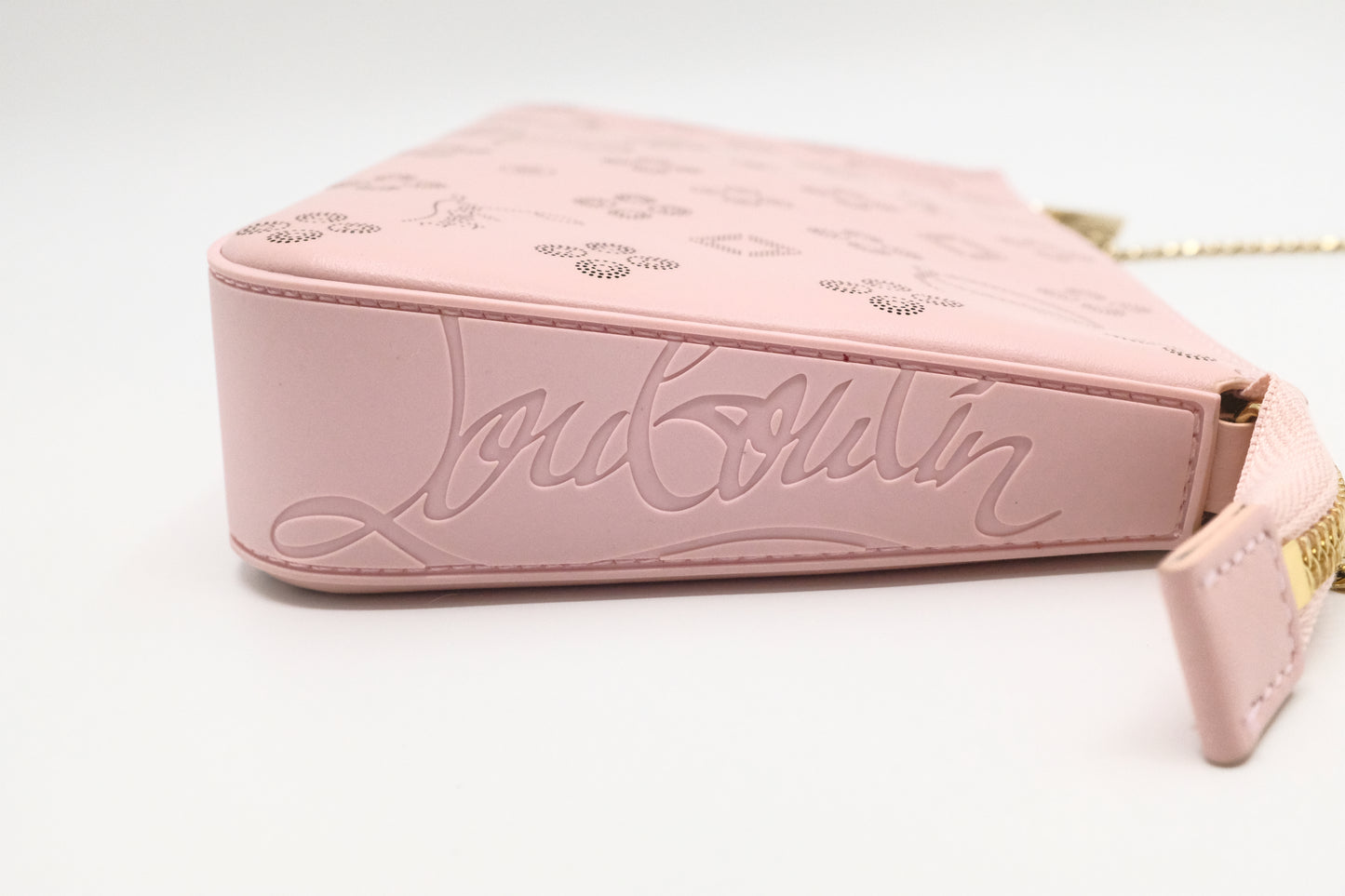 Louboutin Loubila Chain Bag in Pink Loubinthesky Leather