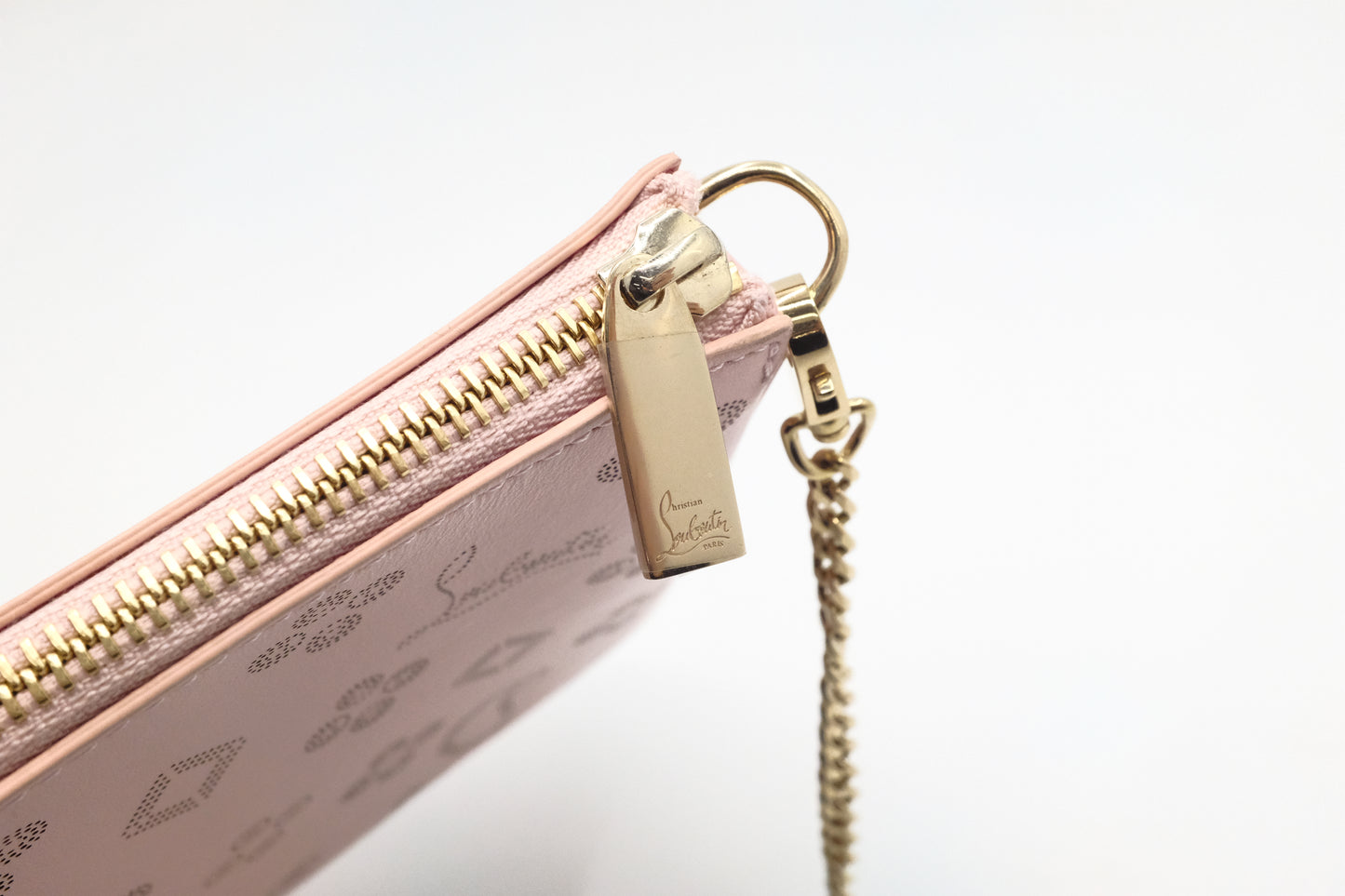 Louboutin Loubila Chain Bag in Pink Loubinthesky Leather